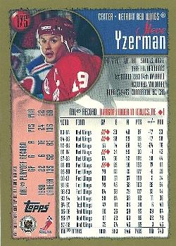 1998-99 Topps #175 Steve Yzerman Back