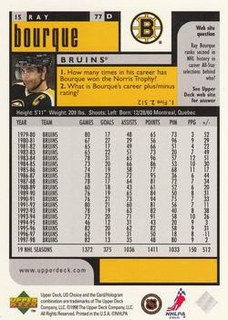1998-99 UD Choice #15 Ray Bourque Back