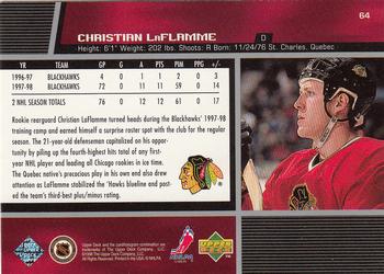 1998-99 Upper Deck #64 Christian LaFlamme Back