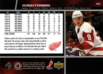 1998-99 Upper Deck #262 Sergei Fedorov Back