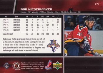 1998-99 Upper Deck #277 Rob Niedermayer Back