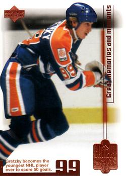 1999 Upper Deck Wayne Gretzky Living Legend #80 Wayne Gretzky (Youngest to score 50 in 79-80) Front