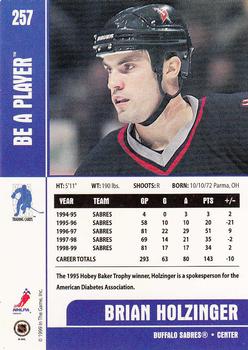 1999-00 Be a Player Memorabilia #257 Brian Holzinger Back