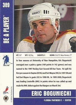1999-00 Be a Player Memorabilia #389 Eric Boguniecki Back