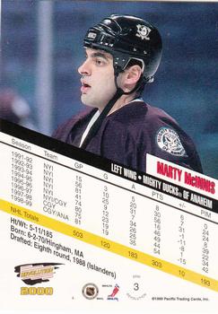 1999-00 Pacific Revolution #3 Marty McInnis Back