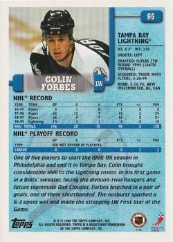 1999-00 Topps #95 Colin Forbes Back