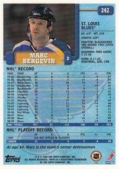 1999-00 Topps #242 Marc Bergevin Back