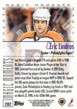 1999-00 Topps #282 Eric Lindros Back