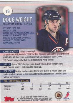 1999-00 Topps Premier Plus #18 Doug Weight Back