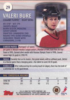 1999-00 Topps Premier Plus #29 Valeri Bure Back