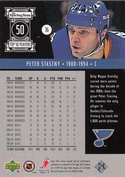 1999-00 Upper Deck Century Legends #36 Peter Stastny Back