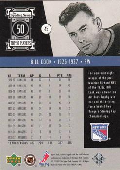 1999-00 Upper Deck Century Legends #45 Bill Cook Back