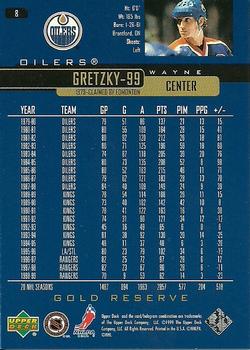 1999-00 Upper Deck Gold Reserve #8 Wayne Gretzky Back