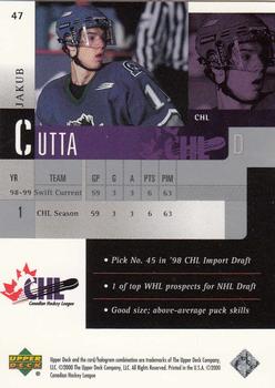 1999-00 Upper Deck Prospects #47 Jakub Cutta Back