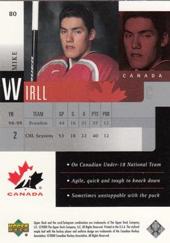 1999-00 Upper Deck Prospects #80 Mike Wirll Back
