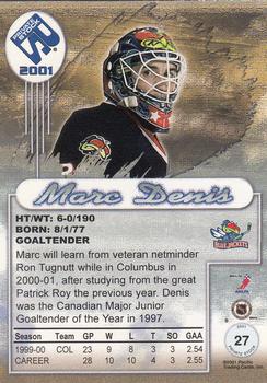 2000-01 Pacific Private Stock #27 Marc Denis Back