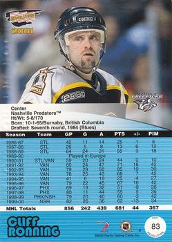 2000-01 Pacific Revolution #83 Cliff Ronning Back