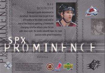 2000-01 SPx #84 Ray Bourque Back