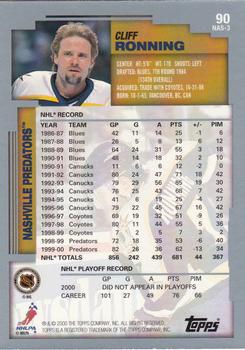 2000-01 Topps #90 Cliff Ronning Back
