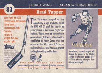 2000-01 Topps Heritage #83 Brad Tapper Back