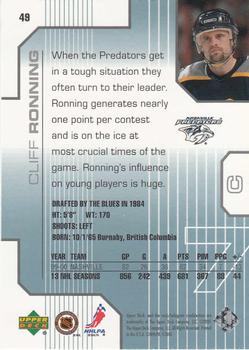2000-01 Upper Deck Pros & Prospects #49 Cliff Ronning Back