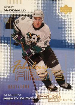 2000-01 Upper Deck Pros & Prospects #92 Andy McDonald Front
