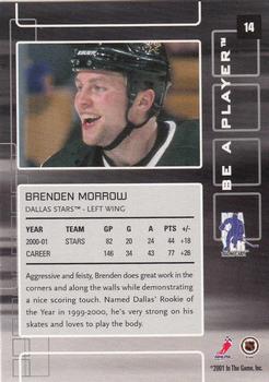 2001-02 Be a Player Memorabilia #14 Brenden Morrow Back