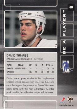 2001-02 Be a Player Memorabilia #48 David Tanabe Back