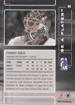 2001-02 Be a Player Memorabilia #50 Tommy Salo Back