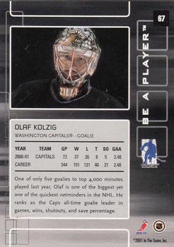 2001-02 Be a Player Memorabilia #67 Olaf Kolzig Back