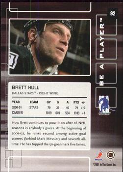 2001-02 Be a Player Memorabilia #92 Brett Hull Back