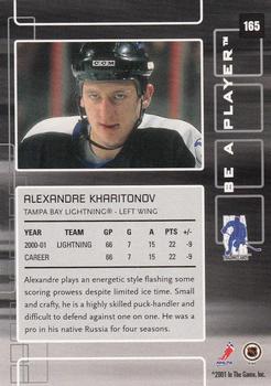 2001-02 Be a Player Memorabilia #165 Alexander Kharitonov Back