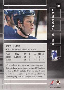 2001-02 Be a Player Memorabilia #184 Jeff Ulmer Back