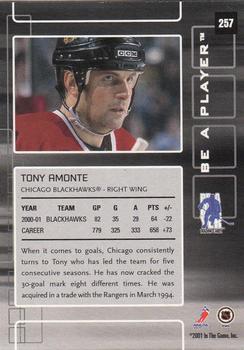 2001-02 Be a Player Memorabilia #257 Tony Amonte Back