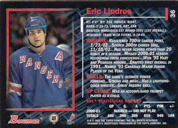 2001-02 Bowman YoungStars #36 Eric Lindros Back