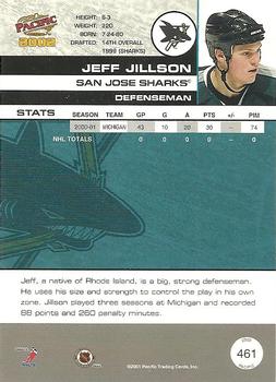 2001-02 Pacific #461 Jeff Jillson Back