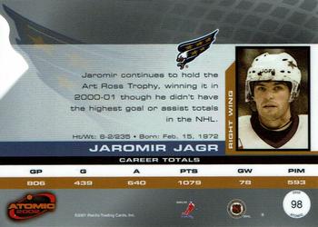 2001-02 Pacific Atomic #98 Jaromir Jagr Back