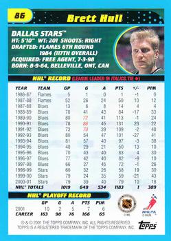 2001-02 Topps #86 Brett Hull Back