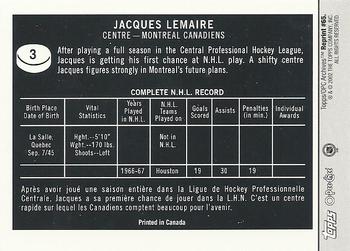 2001-02 Topps / O-Pee-Chee Archives #65 Jacques Lemaire Back