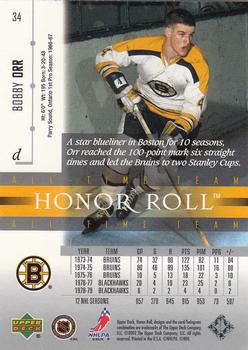 2001-02 Upper Deck Honor Roll #34 Bobby Orr Back