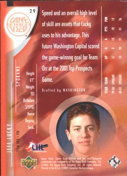 2001-02 Upper Deck CHL Prospects #29 Jeff Lucky Back