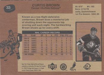 2001-02 Upper Deck Vintage #33 Curtis Brown Back