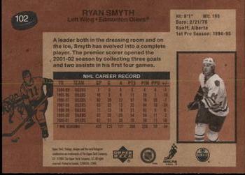 2001-02 Upper Deck Vintage #102 Ryan Smyth Back