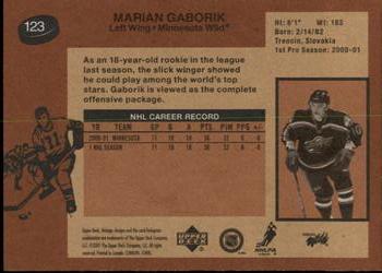 2001-02 Upper Deck Vintage #123 Marian Gaborik Back
