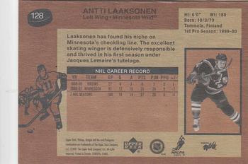 2001-02 Upper Deck Vintage #128 Antti Laaksonen Back