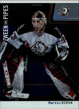 2002-03 Be a Player Between the Pipes #15 Martin Biron Front