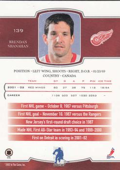 2002-03 Be a Player First Edition #139 Brendan Shanahan Back