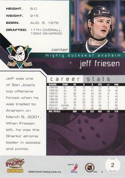 2002-03 Pacific #2 Jeff Friesen Back