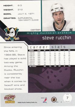 2002-03 Pacific #7 Steve Rucchin Back