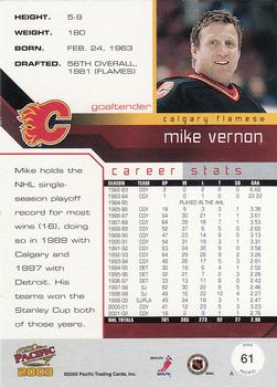 2002-03 Pacific #61 Mike Vernon Back